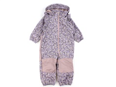 Name It deauville mauve floral onesie softshell